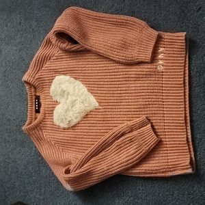 Rose gold valentines DKNY kids sweater